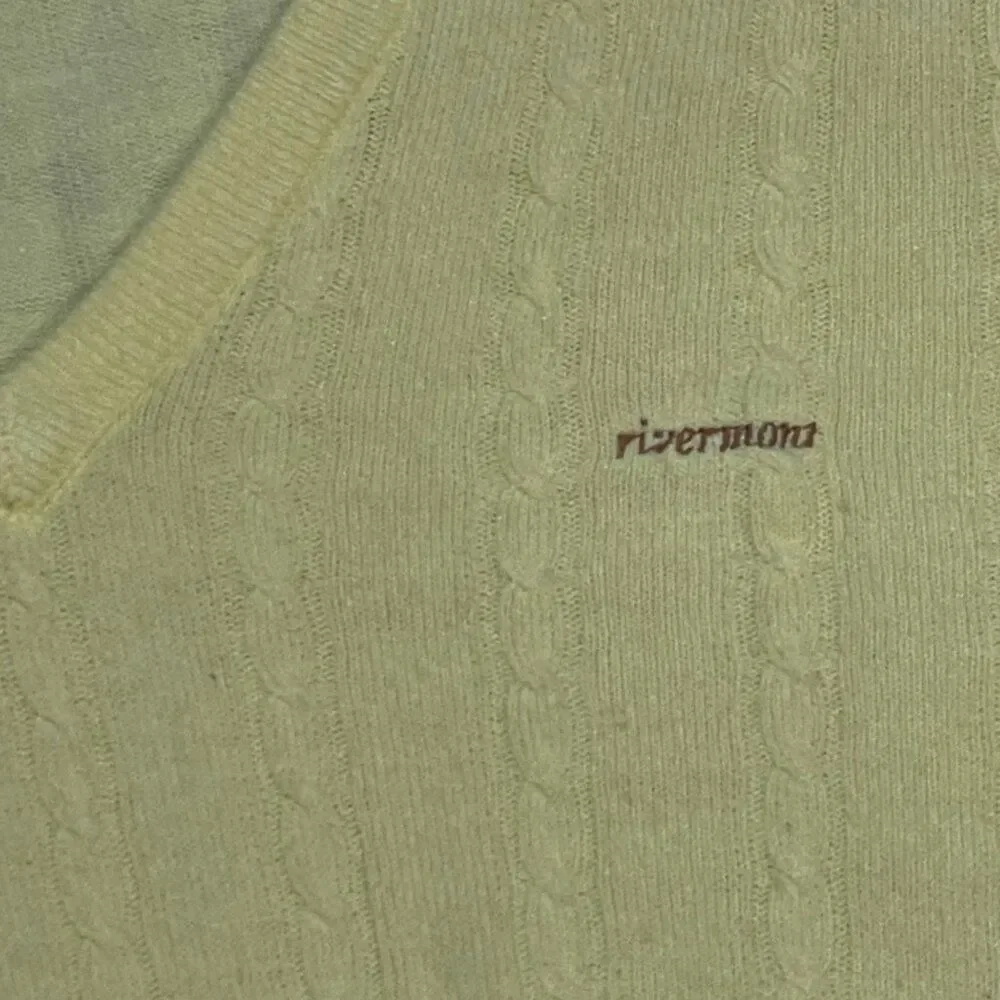 Mr Rogers Style Vneck Vintage Izod Acrylic Yellow Sweater Medium Grandpa Core